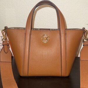 Michael Kors Tan Crossbody Bag with Gold Accents